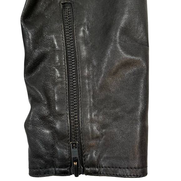 Madewell Women’s Small Leather Biker Jacket Chest 32” Length 20” Genuine Leather - Picture 5 of 9